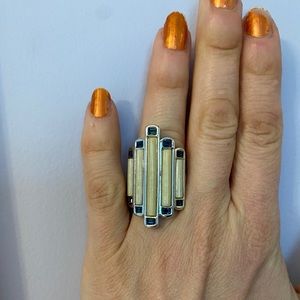 Lis Sophia Art Deco Ring Size 6